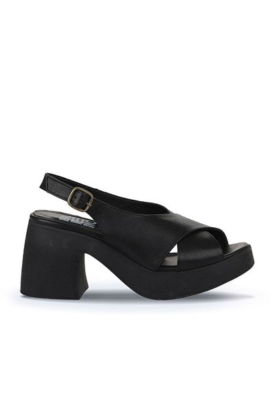 Bueno Shoes Pantofi cu toc pentru femei din piele - negri 01wy12202