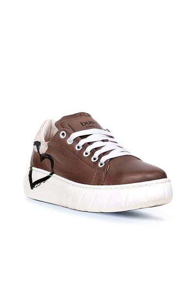 BUENO Pantofi sport de damă din piele gri - 01wr4802