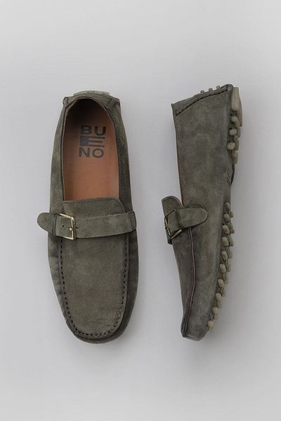 Bueno Shoes Loafer pentru bărbați - piele intoarsa deschisa kaki, 10m 102661
