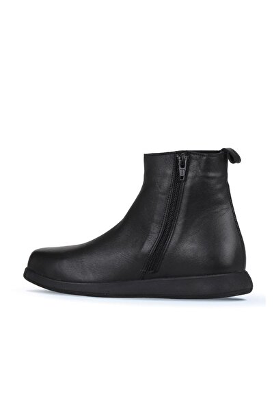 Bueno Shoes Siyah Deri Kadın Düz Bot 01wz4204
