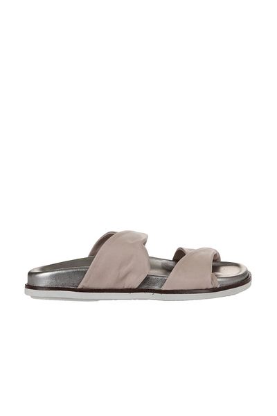 Bueno Shoes 01wu5831 Μοντέλο Γκρι Δερμάτινες Γυναικείες Παντόφλες