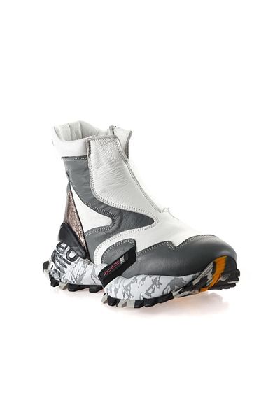 Bueno Shoes 01wr2108 Μοντέλο Γκρι Δερμάτινα Γυναικεία Αθλητικά Μποτάκια