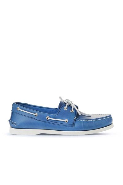 Bueno Shoes Мъжки мокасини - Сини, светло сини, модел 11m23299