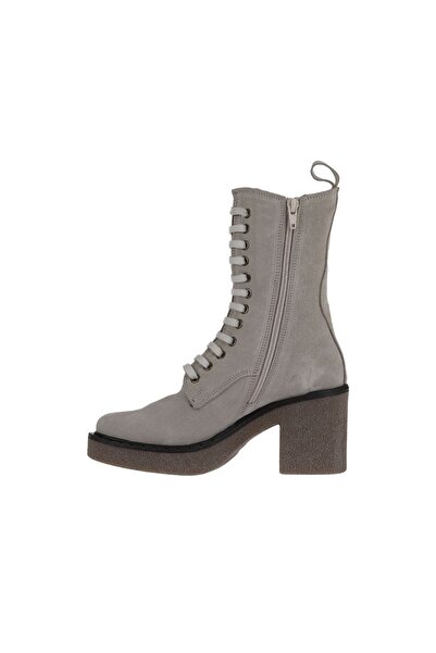 Bueno Shoes Bej Süet Kadın Topuklu Bot 01wt2902
