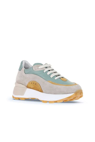 Bueno Shoes Pantofi sport de damă din piele bej - 01wa8301