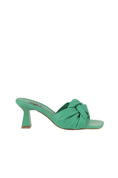 Bueno Shoes Σκούρο πράσινο δερμάτινο γυναικείο τακούνι - 01wy6803