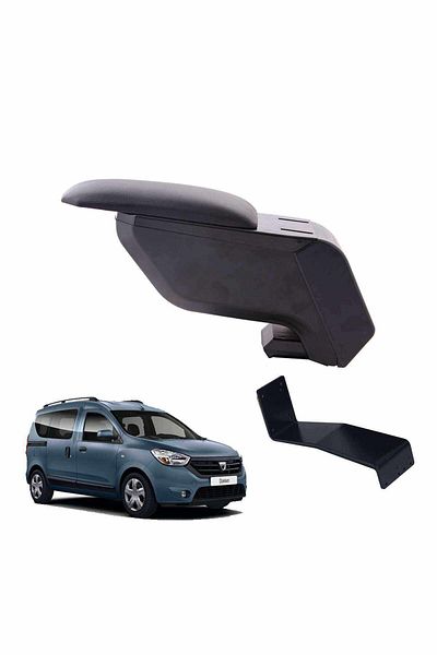 3 Tıkla Dacia Dokker 2015 Black Armrest with Steel Legs Without Piercing