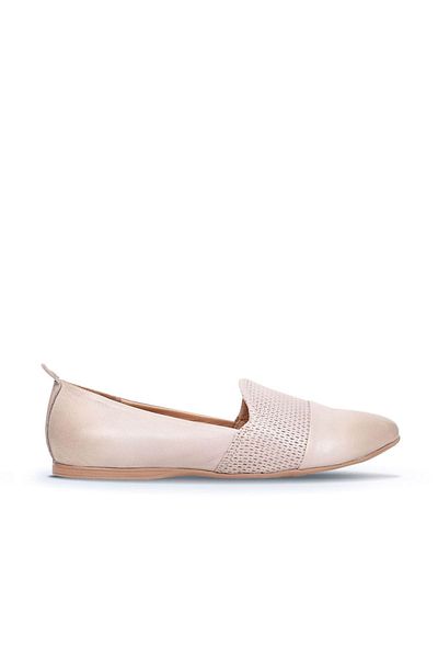 BUENO Shoes Gri Deri Kadın Babet 01wn0700