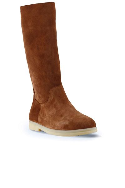 Bueno Shoes Дамски велурени равни ботуши в кафяво - 01wt3306