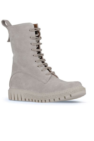 Bueno Shoes Γυναικείες Μπότες Beige Suede - Flat Cut 01wz5208