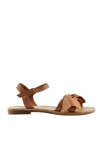 Bueno Shoes Sandale de damă din piele maronie - Model 01wu3424