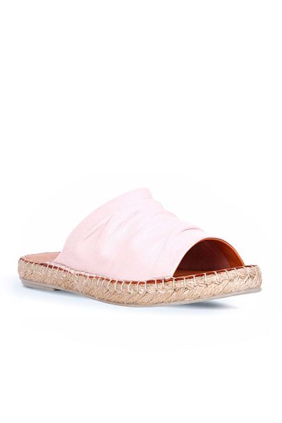 BUENO Shoes Pudra Deri Kadın Espadril Terlik 01wl4617