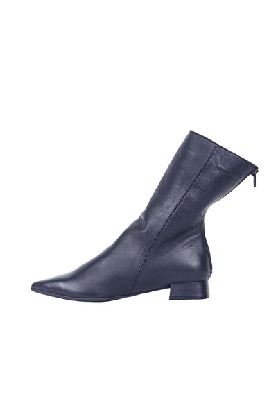 Bueno Shoes Siyah Deri Kadın Topuklu Bot 01wr3011