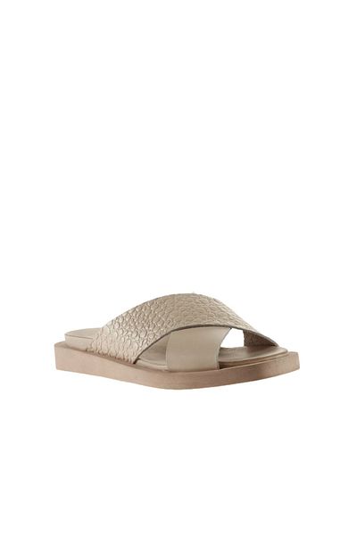 Bueno Shoes Δερμάτινες γυναικείες παντόφλες Dusty Rose - 01ws2817