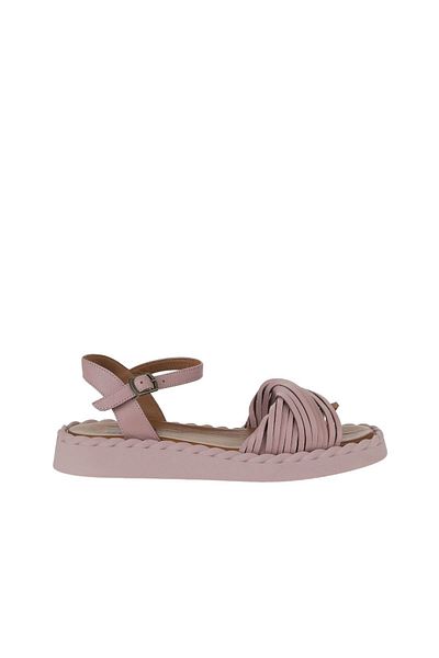Bueno Shoes Sandale de damă din piele Dusty Rose - 01wy9110