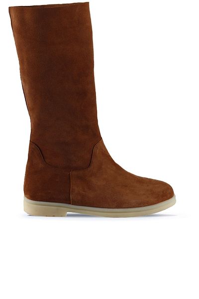 Bueno Shoes Дамски велурени равни ботуши в кафяво - 01wt3306
