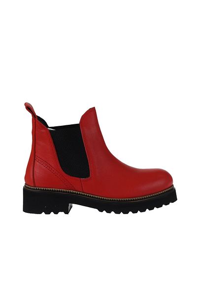 Bueno Shoes Cizme de damă din piele roșie - Flotter Flat Model 01wt0801