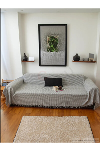XAMANTHA 180x300cm Kazayağı Desenli Koltuk Örtüsü, Kolları Kapantan Örtü, Çok...