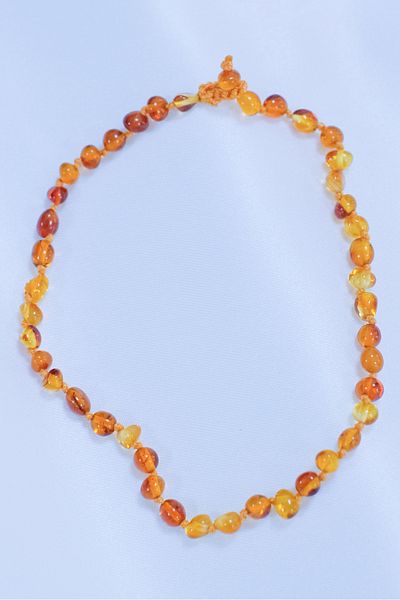 Kehribar Sarayı Drop Amber Anklet 25 cm Caramel Shiny Adjustable Design