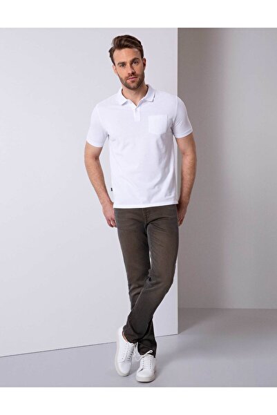 Pierre Cardin Λευκό μπλουζάκι με κανονική εφαρμογή με λαιμόκοψη πόλο 50204835-VR013