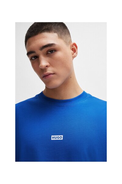 HUGO Yeni Sezon Logo Hikayeli Pamuklu Penye Tişört