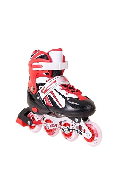 KOCAMANLAR Avessa lighted wheel double row adjustable skate (includes wheel accessories) red