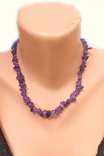 Pozitif Doğal Taş قلادة جمشت درجة أولى كريكستون 422-1