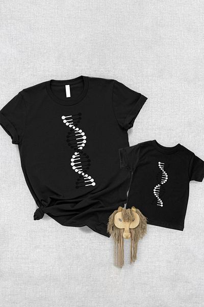 Tshirthane DNA Father Son Daughter Black White - Τιμή για ένα προϊόν, 2 Τεμάχια με Καλάθι