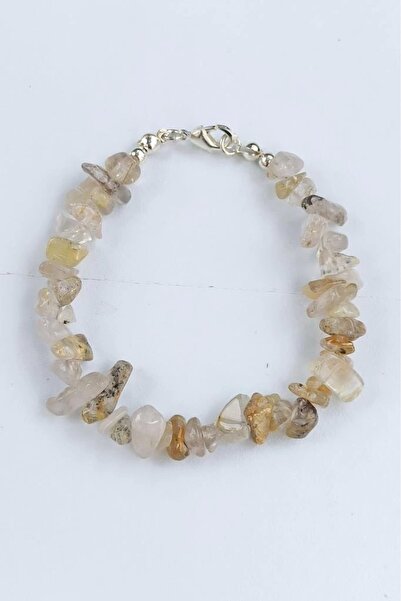 Pozitif Doğal Taş سوار كوارتز روتيل ذهبي كريستال 407-1