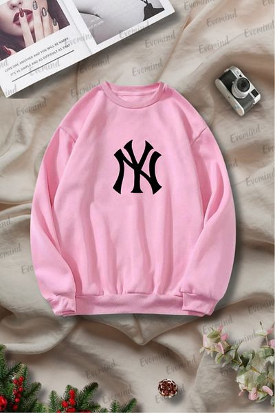 artı4 Φούτερ Unisex NY με στάμπα για ενήλικες και παιδιά με λαιμόκοψη