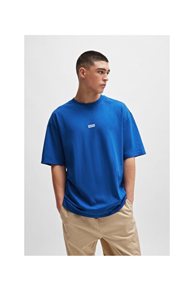 HUGO Yeni Sezon Logo Hikayeli Pamuklu Penye Tişört