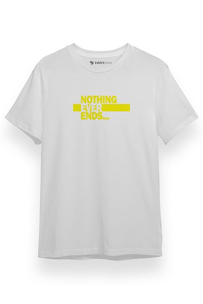Tshirthane Watchmen Nothing Ever Ends Λευκό κοντομάνικο ανδρικό μπλουζάκι