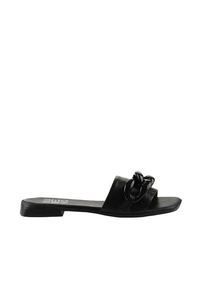 Bueno Shoes Papuci plati dama din piele neagra 01wu1815