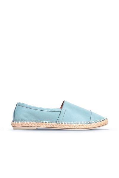 BUENO Espadrile de damă din piele albastră - 01wj0300