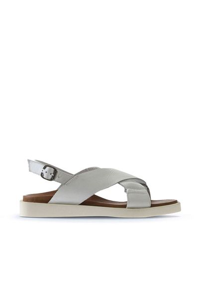 Bueno Shoes 01ws2801 Model Sandale de damă din piele albă