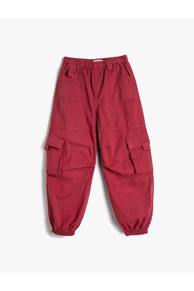 Koton Parachute Jogger Denim-Hose aus Baumwolle mit elastischem Bund und Tasche – Parachute-Jeans