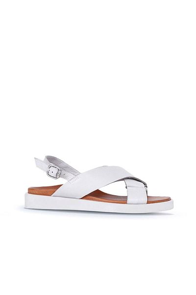 Bueno Shoes Ecru Leather Women's Sandals 01Ws2801