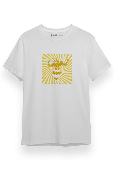 Tshirthane Κίτρινο Μασκότ Σύμβολο Λευκό κοντομάνικο ανδρικό μπλουζάκι
