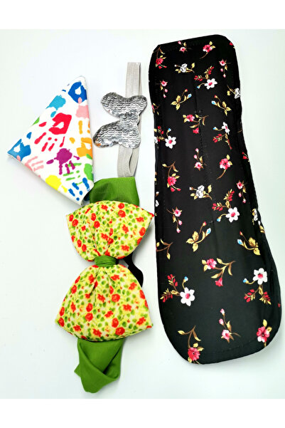 Monalisa Home مجموعة باندانا منقوشة ملونة بإبزيم تاج