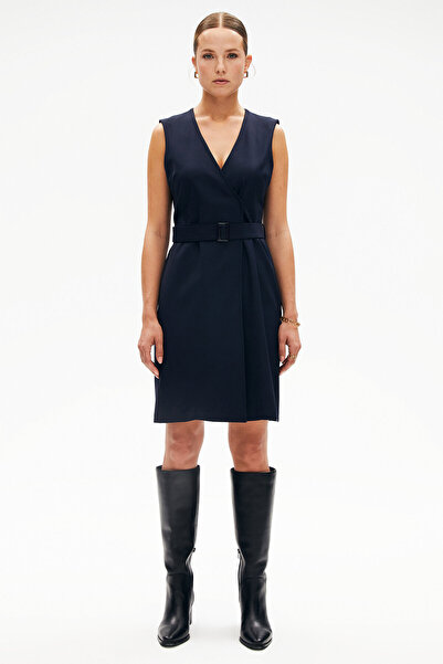 W Collection LACİVERT MİNİ ELBİSE