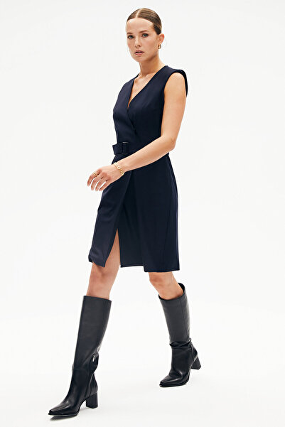 W Collection LACİVERT MİNİ ELBİSE