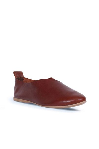 Bueno Shoes Balerini de damă din piele maronie - Model 01wn0702