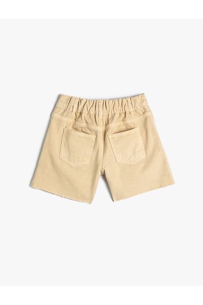 Koton Jeansshorts aus Baumwolle mit Tasche und elastischer Taille