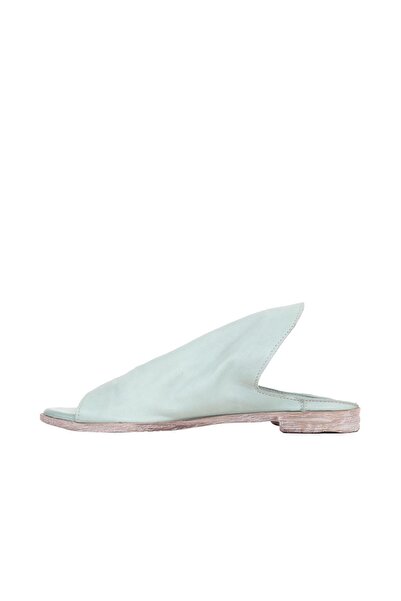 BUENO Shoes Mavi Deri Kadın Düz Terlik 01wn5019
