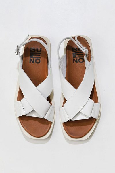Bueno Shoes 01ws2801 Model Sandale de damă din piele albă