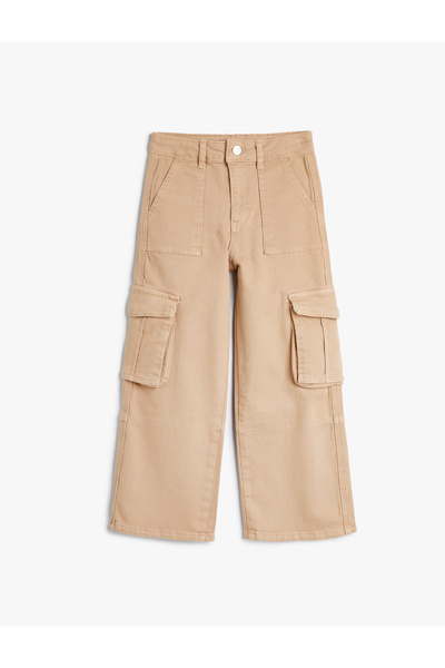 Koton Cargo Jeans Wide Leg Cotton - Široké džíny