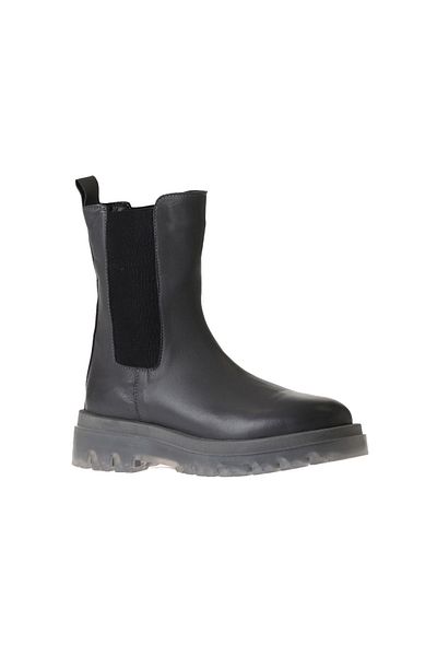 Bueno Shoes Γκρι δερμάτινες γυναικείες μπότες - Wedge Heels 01wv1510