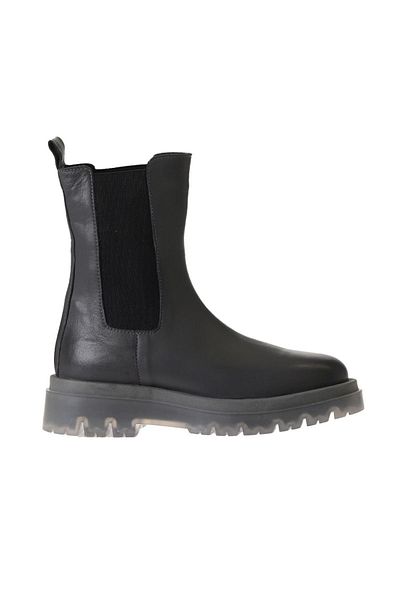 Bueno Shoes Γκρι δερμάτινες γυναικείες μπότες - Wedge Heels 01wv1510