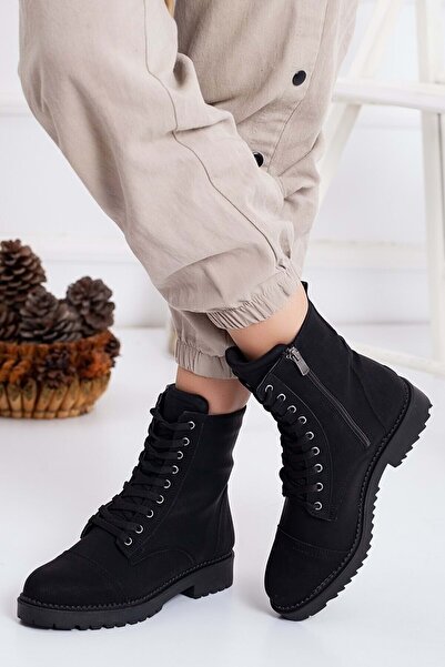 KOCAMANLAR Ayakdaş 2075 Довгі поштові чоботи ЧОРНІ