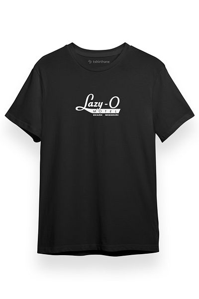 Tshirthane Ανδρικό μπλουζάκι Ozark Lazy-O Motel μαύρο κοντομάνικο